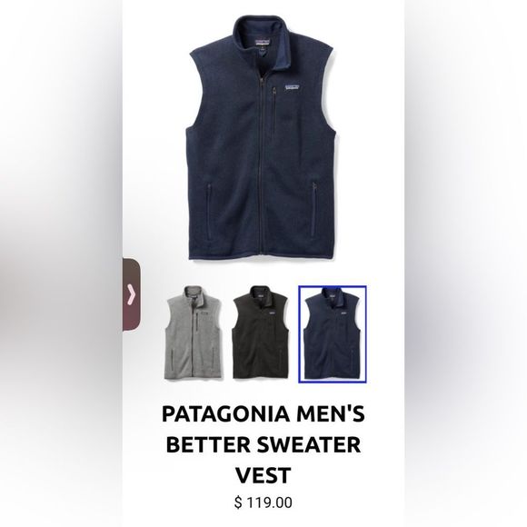 🔥 PATAGONIA BETTER SWEATER SHERPA FLEECE VEST Navy Men’s XL - PERFECT Condition - Picture 10 of 10